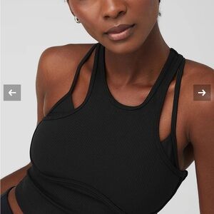 Ribbed airlift enchanted bra tank Alo